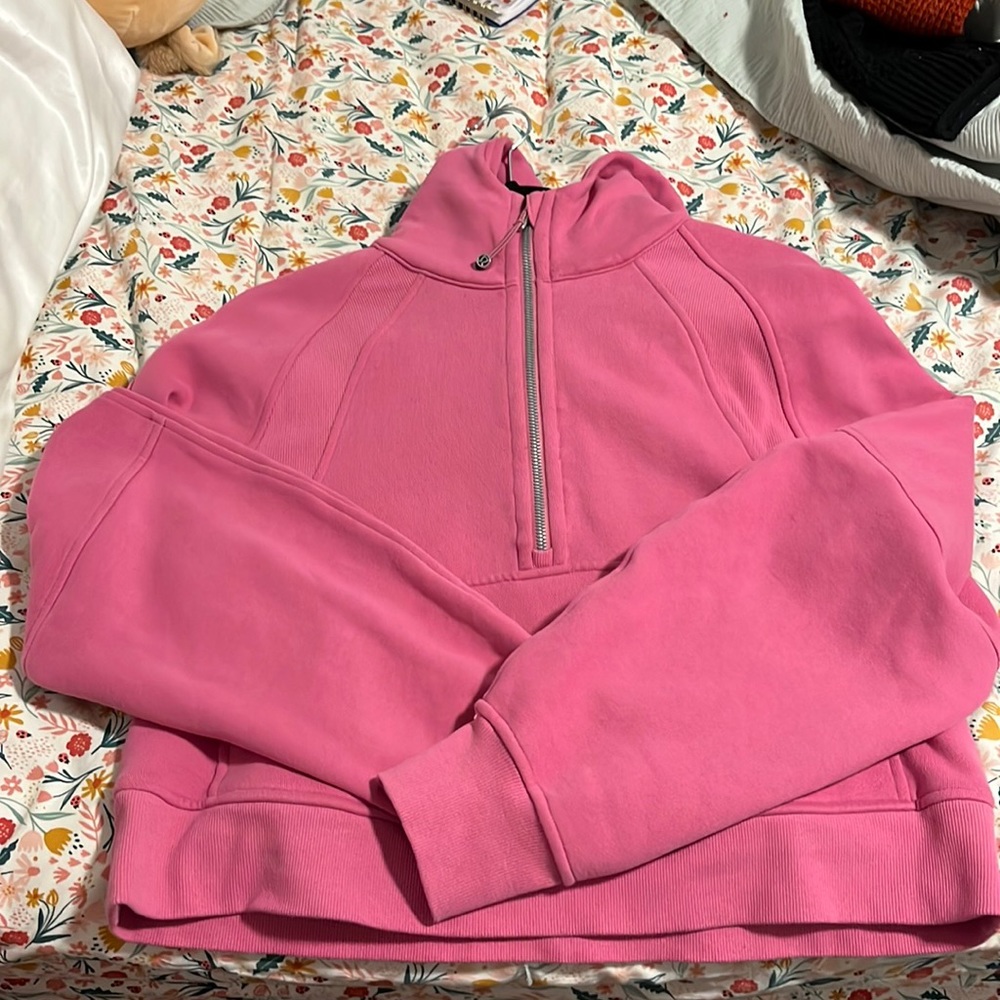 Pink Blossom Scuba half Zip